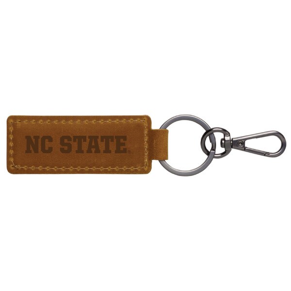 Leather Keytag With Clasp NC State